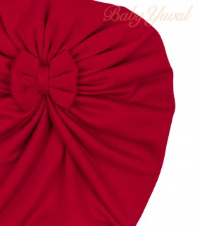 Turbante de Algodón Recién Nacida | Rojo