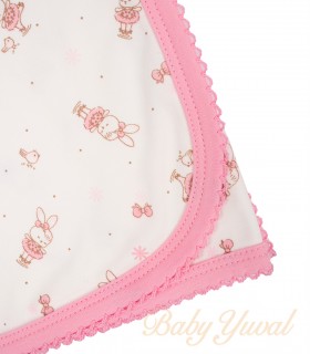 Pijama Bebé Enterizo Algodón Pima Estrellas Rosada – Orejas de Conejo