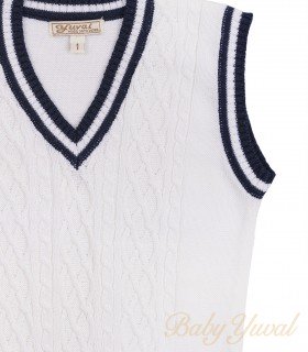 Pullover de Hilo | White Blue