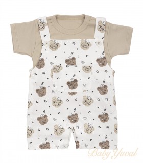 Set Overall y Polo de Algodón | Bear Face