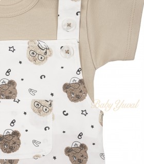 Set Overall y Polo de Algodón | Bear Face