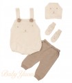 Conjunto Overall de Hilo | Teddy Cream