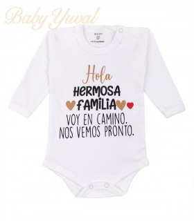 Bodie Manga Larga Frase | Hola hermosa familia