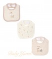 Tripack de Baberos con broche | Jirafita Beige