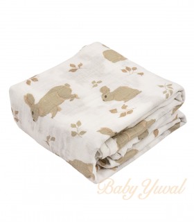 Manta Muselina Premium | Rabbits Greige