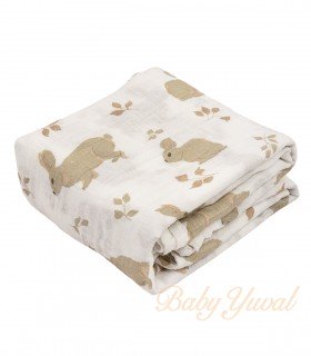 Manta Muselina Premium | Rabbits Greige