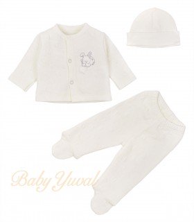 Conjunto Jacquard Algodón | Bunny Cream