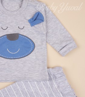 Conjunto de Algodón y Fresh Terry | Dog Grey