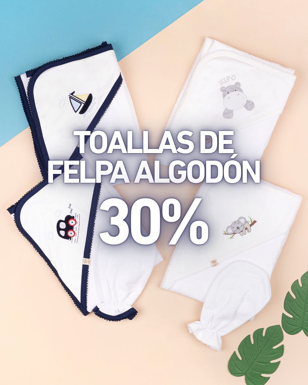 Toallas, salidas de baño y bata materna