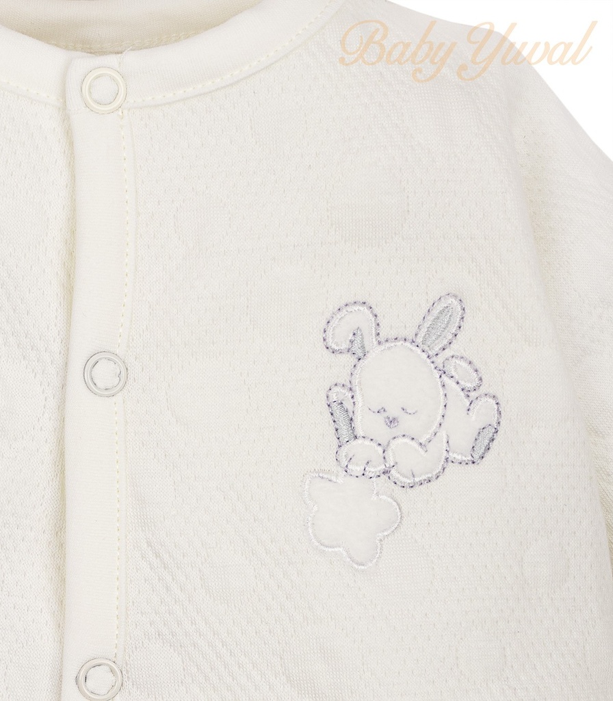 Enterizo Jacquard Algodón | Bunny Cream - vista adicional