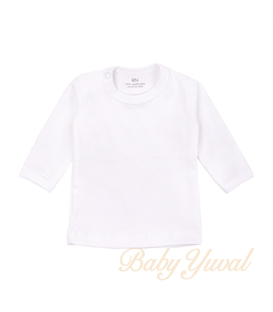 [PO0101633] Polo Prematuro de Algodón Pima | Blanco