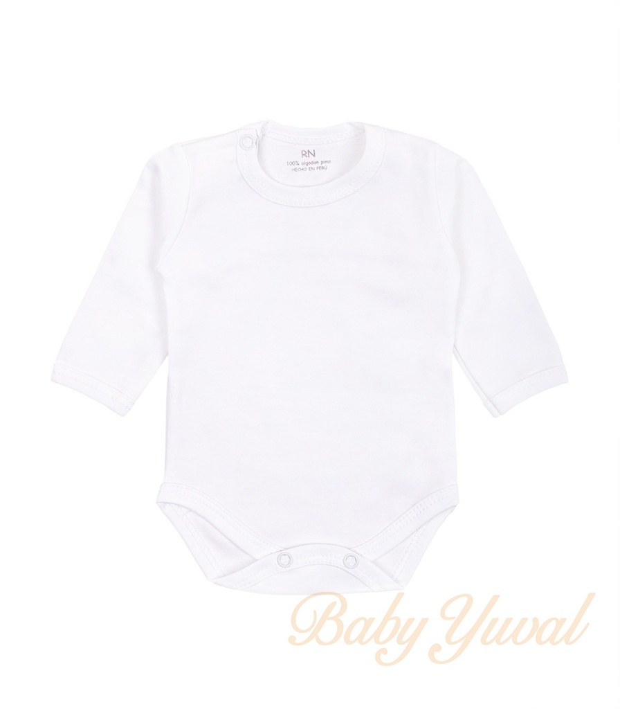 [BO0101624] Bodie Prematuro de Algodón Pima | Blanco