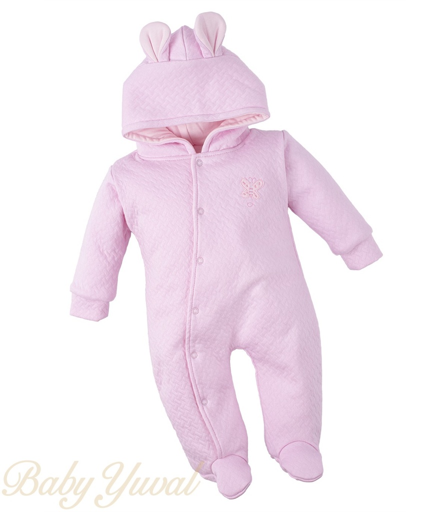 [EN096877] Enterizo Acolchado Jacquard con Algodón Pima | Rosada (3 a 6 meses)