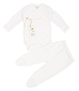 Set Bodie Cruzado y Pantalón con pie | Colección Clínico Crema