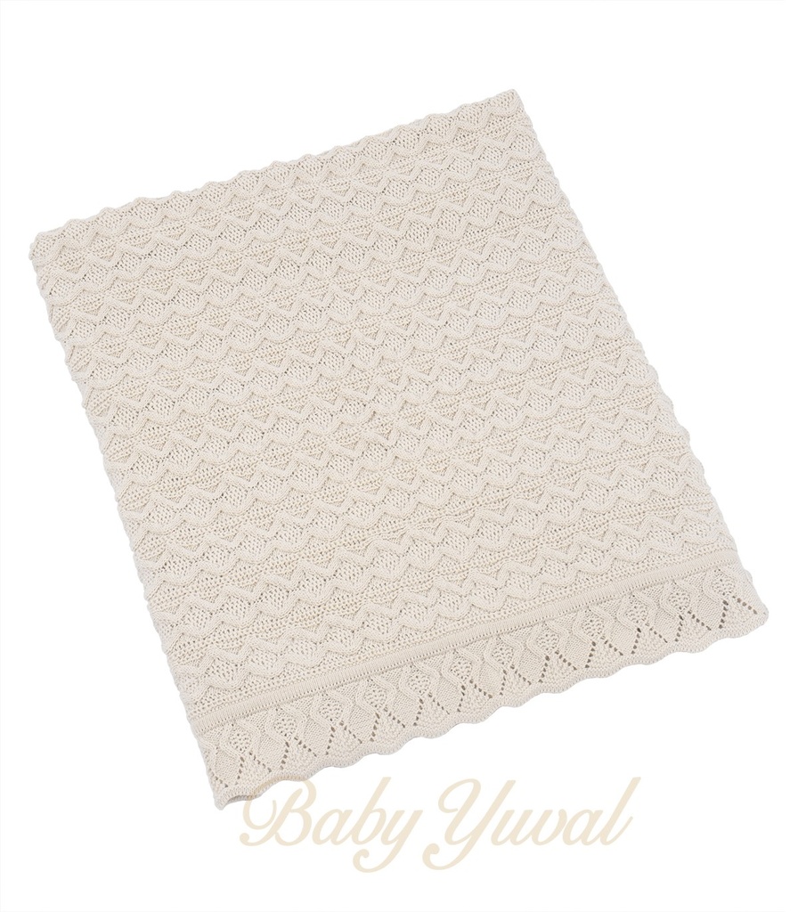 [MA097143] Manta Tejida de Hilo con Forro de 100% Algodón | Bends Beige