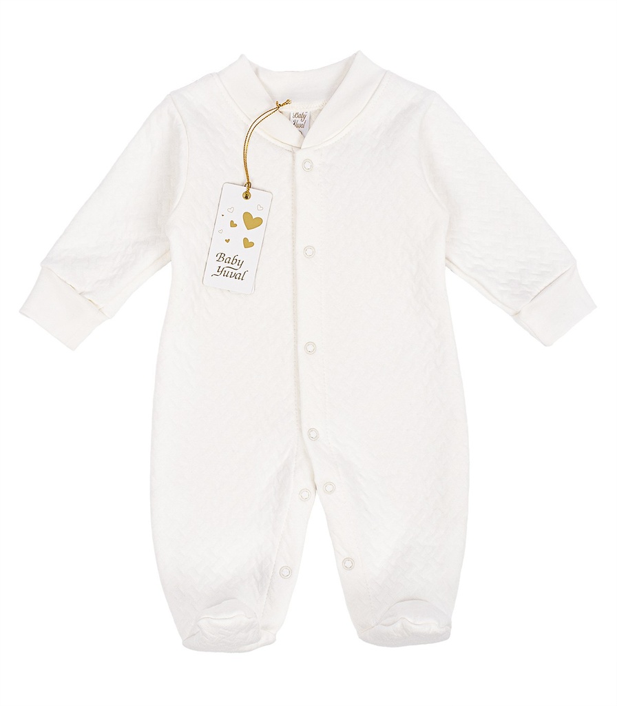 [EN097233] Enterizo Jacquard Algodón | Crema (0 a 3 meses)