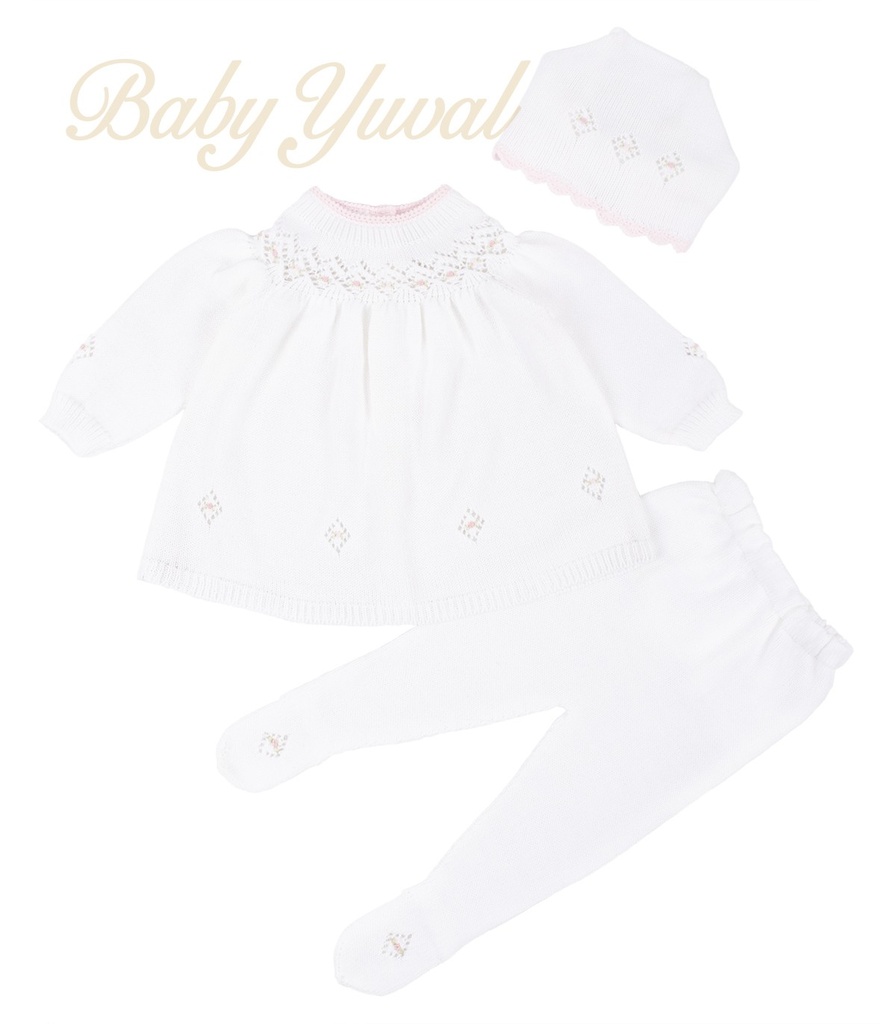 [VE0101084] Vestido de Hilo | Wanda White (0 a 3 meses)
