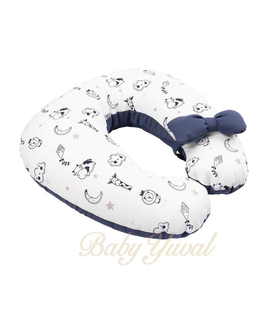 [AL097723] Almohada de Lactancia y Estimulación 5 en 1 | Azul Nubes
