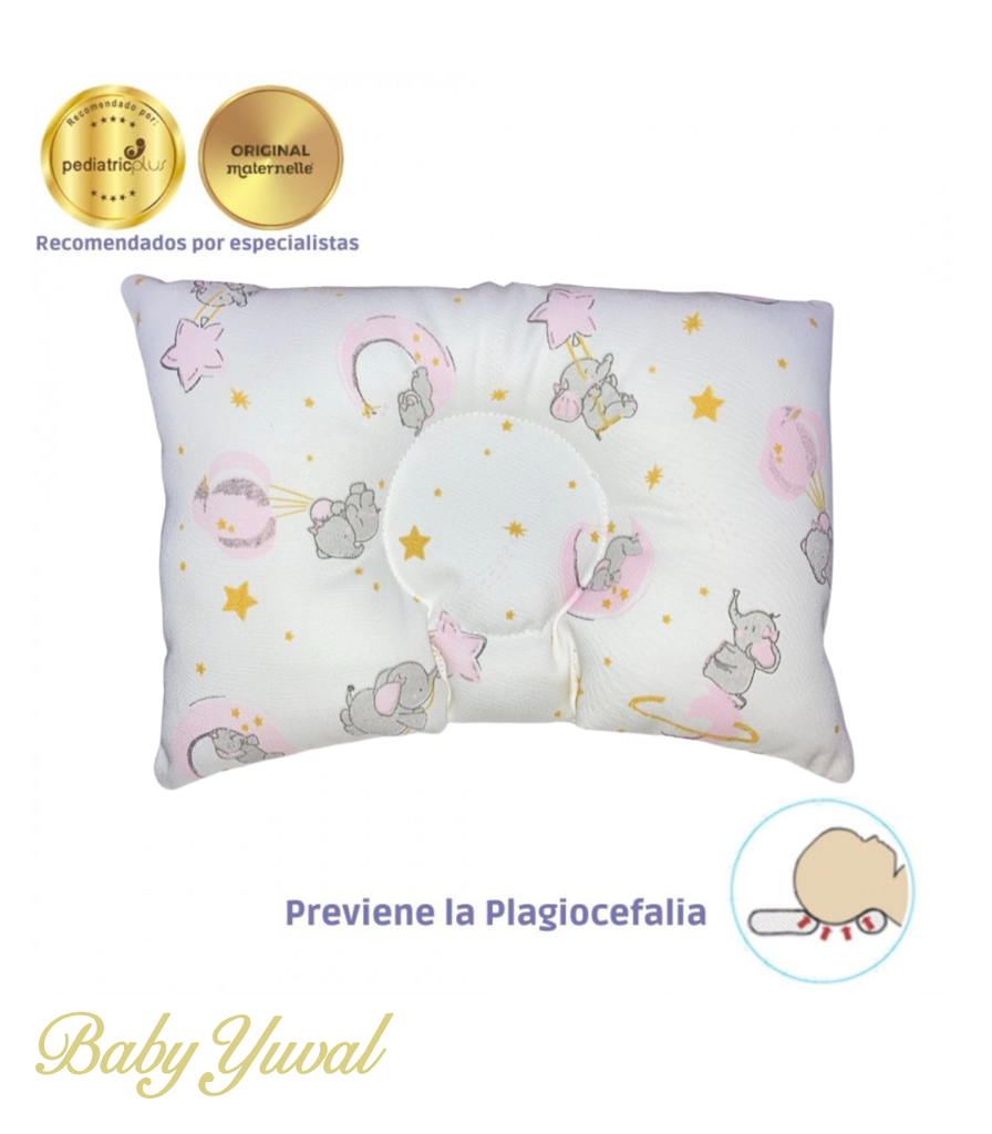 [AL097986] Almohadita Anti-Cabeza Plana | Rosado Elefante