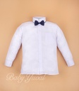 Camisa Manga Larga | Blanco Humo Corbatín