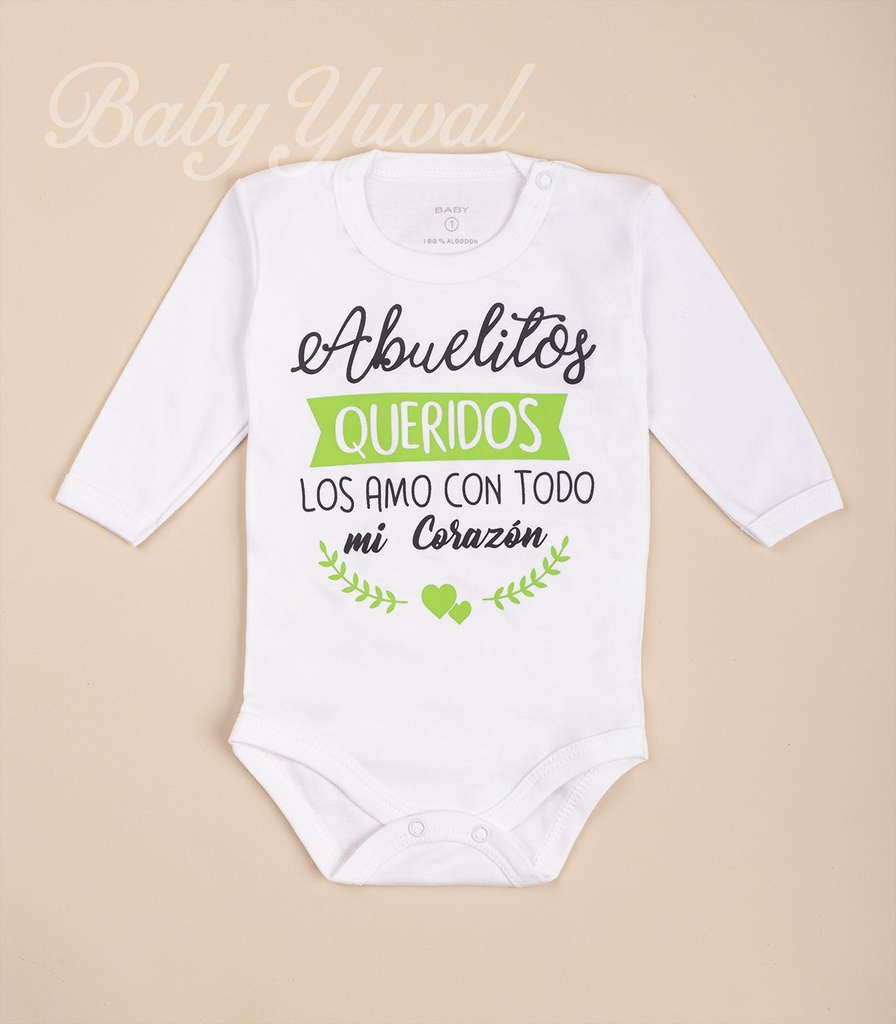 [BO099501] Bodie Manga Larga Frase | Abuelitos Queridos (T1)