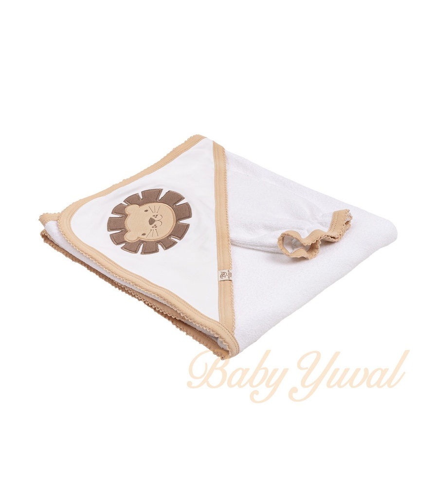 [TO099647] Toalla Felpa | León Beige Premium