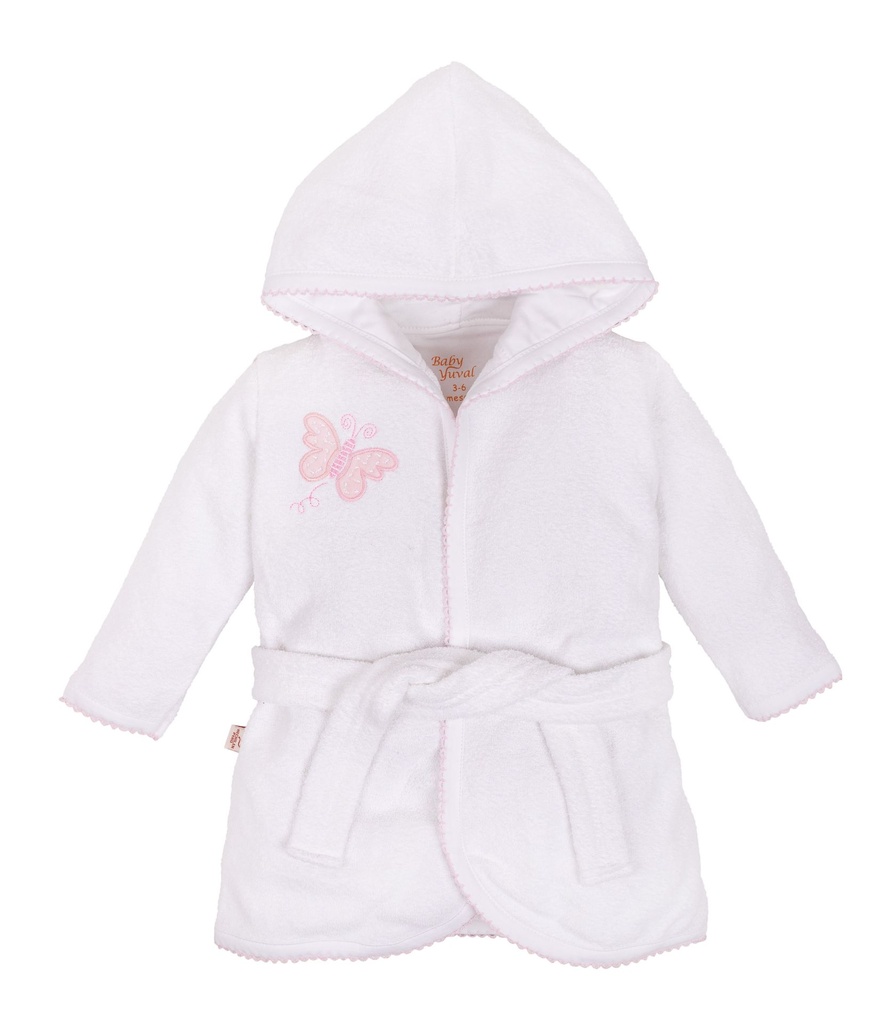 [SA0100094] Salida de Baño 100% Algodón Premium | Mariposas Pink (12 a 18 meses)