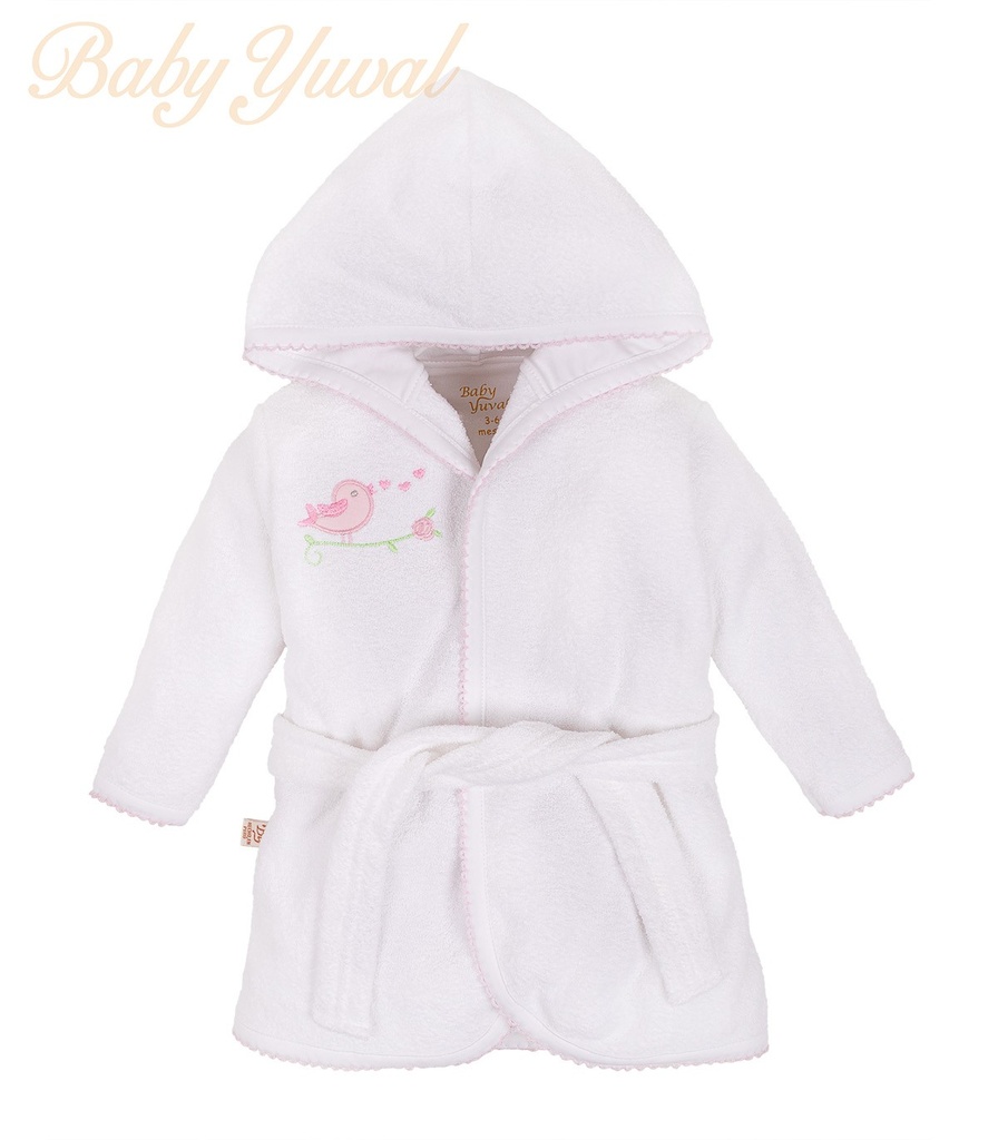 [SA0100089] Salida de Baño 100% Algodón Premium | Bird Pink (3 a 6 meses)
