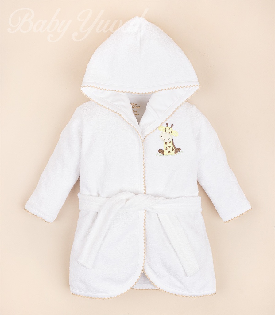 [SA0100131] Salida de Baño 100% Algodón Premium | Jirafa Amarilla (3 a 6 meses)