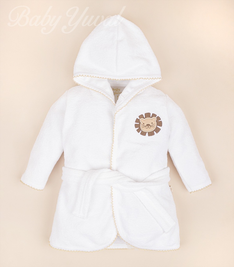 [SA0100128] Salida de Baño 100% Algodón Premium | León Beige (12 a 18 meses)