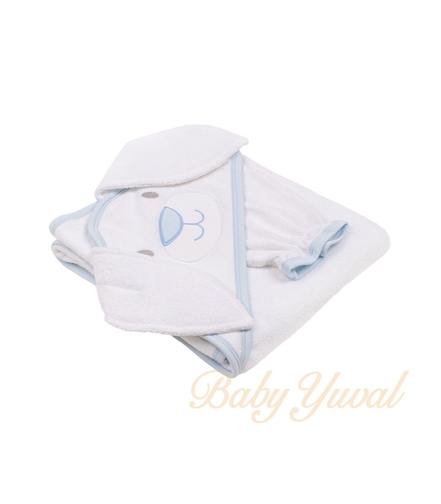 [TO0100227] Toalla Doble Felpa Premium | Conejo Celeste