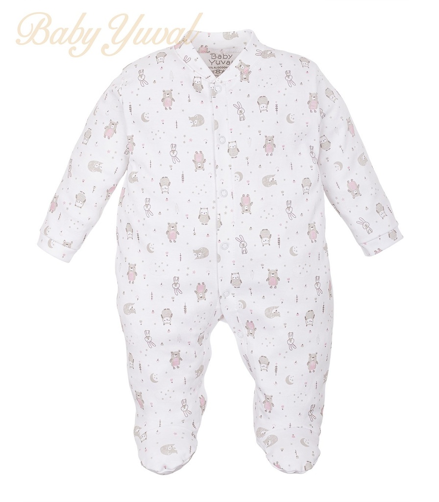 [EN0101835] Enterizo de 100% Algodón | Animals Rose (0 a 3 meses)