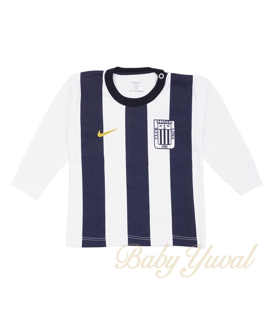 [PO0100698] Polo Deportivo Algodón | Alianza Lima (Blanco, 0 a 3 meses)