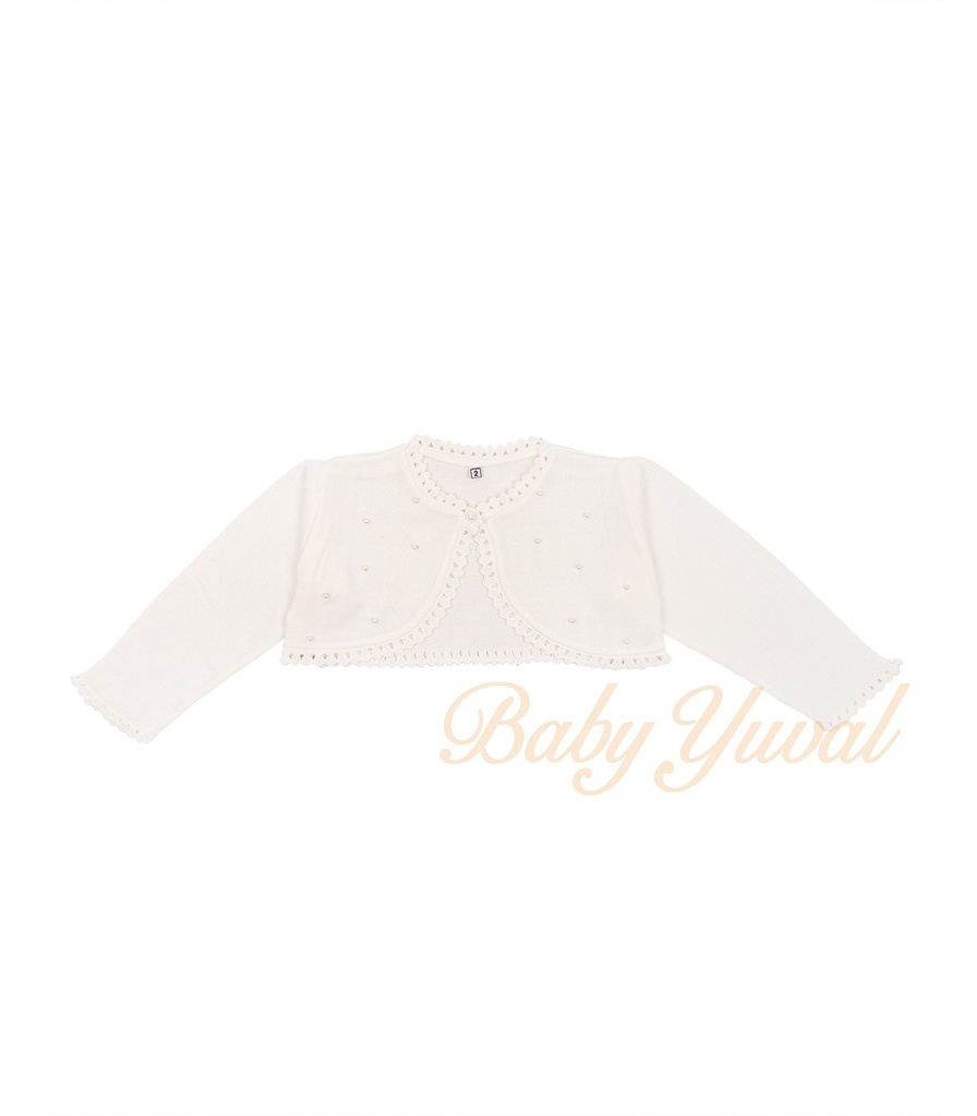 [BO0100982] Bolero de Hilo | Geraldyne Cream (0 a 6 meses)