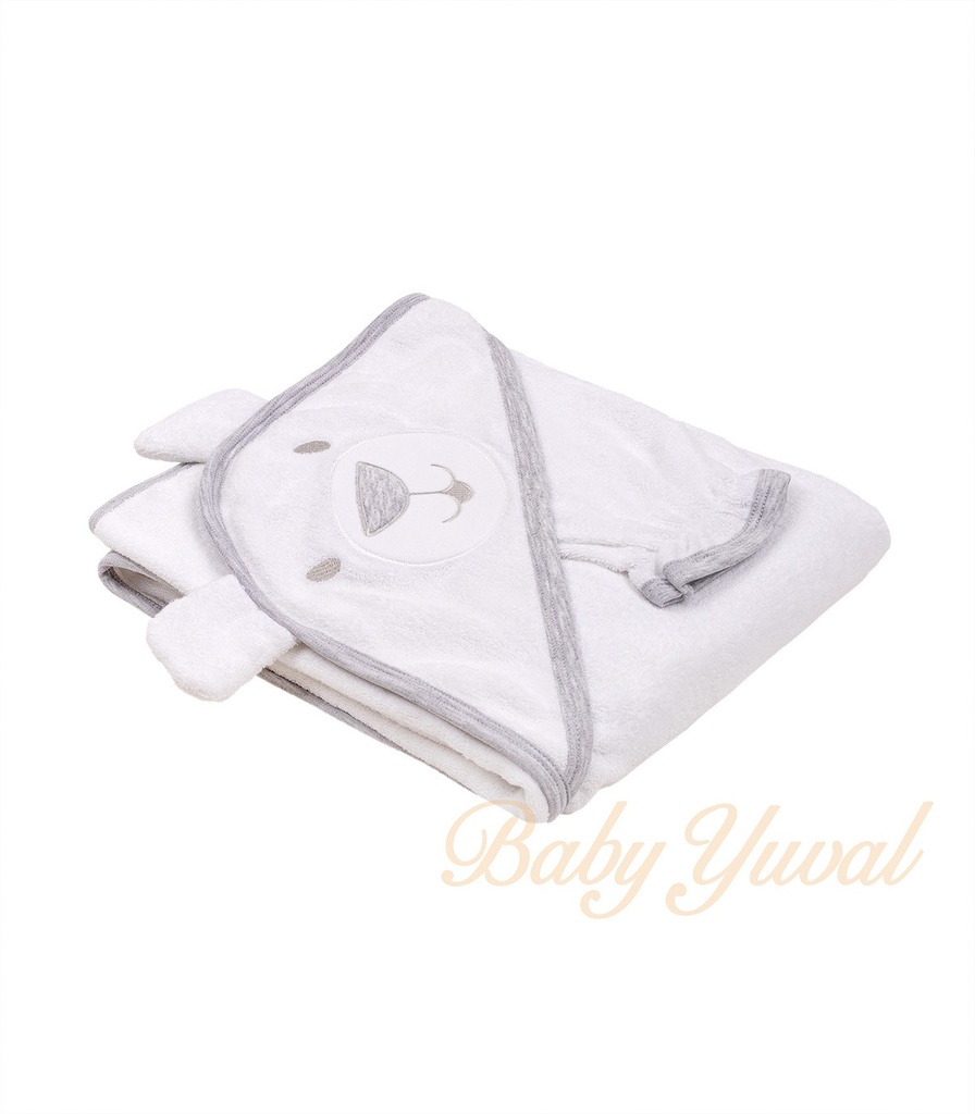 [TO0100998] Toalla Doble Felpa Premium | Oso Plomo