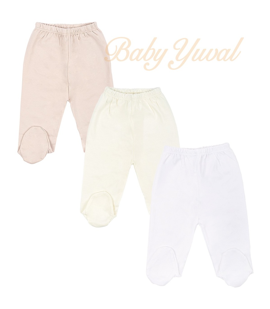 [TR0101113] Tripack pantalón con pie algodón pima | Colección Teddy (T0)
