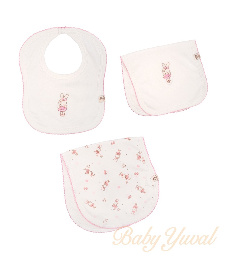 [TR0101229] Tripack Babero Babita Hombrera | Colección Fancy Bunny