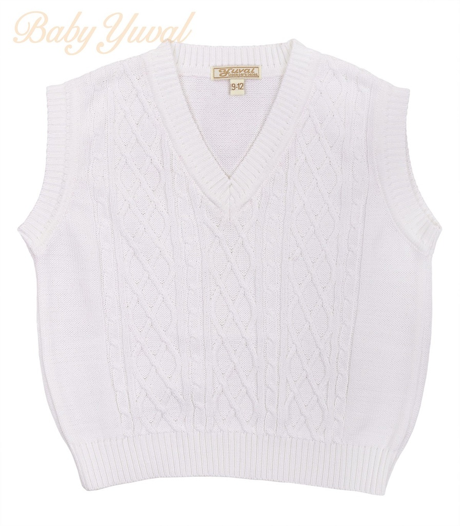 [PU0101239] Chaleco de Hilo | White (12 a 18 meses)