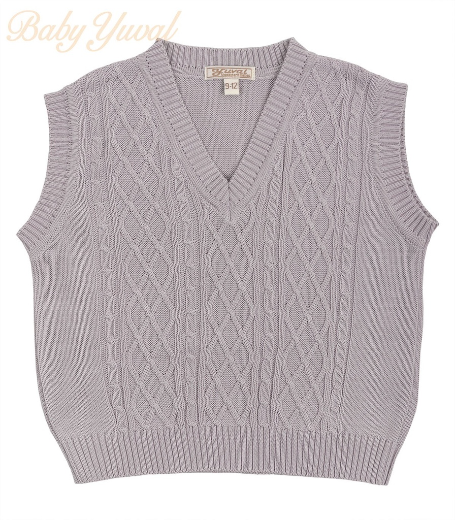 [CH0203164] Chaleco de Hilo | Gray (Plomo, 9 a 12 meses)