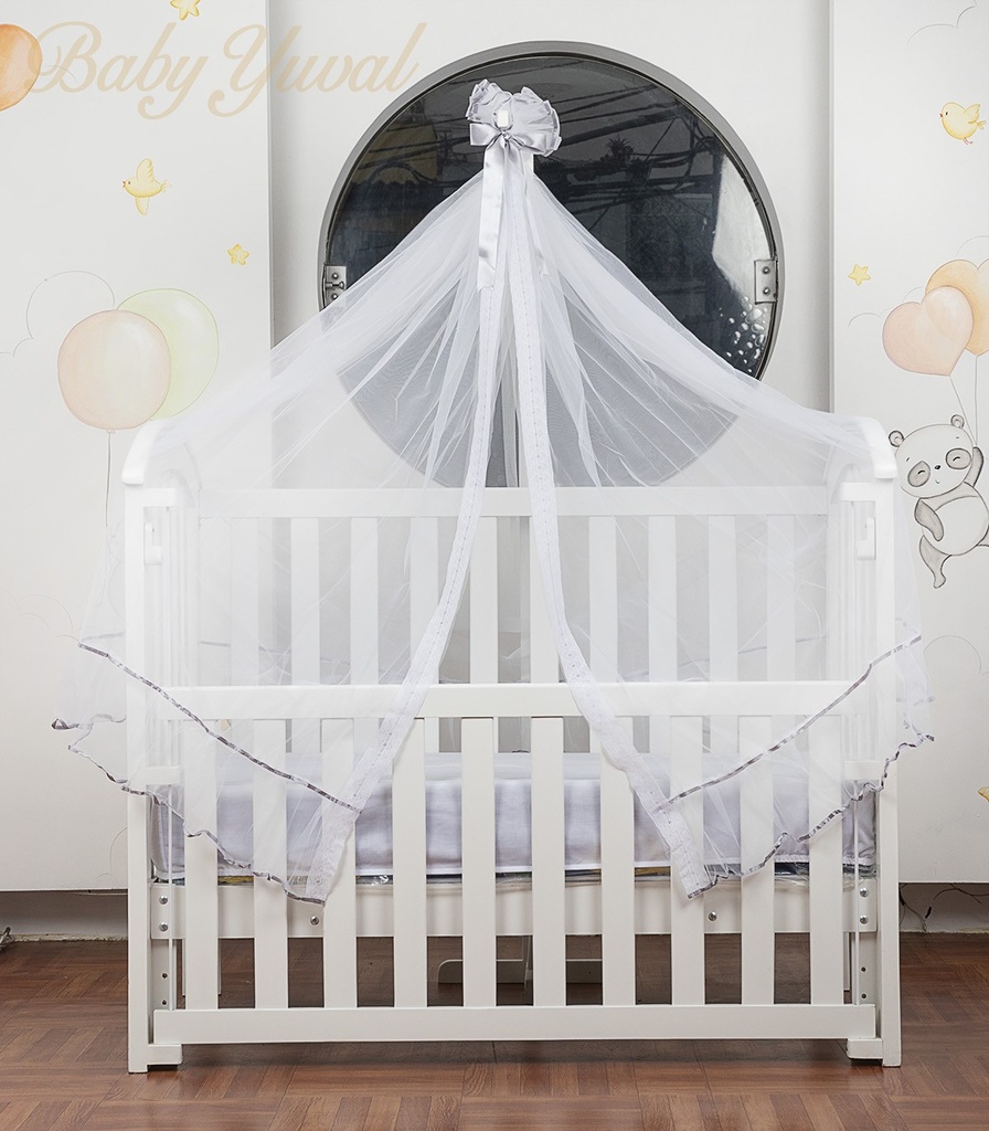 [TU0101370] Tul de Cama Cuna | Plomo