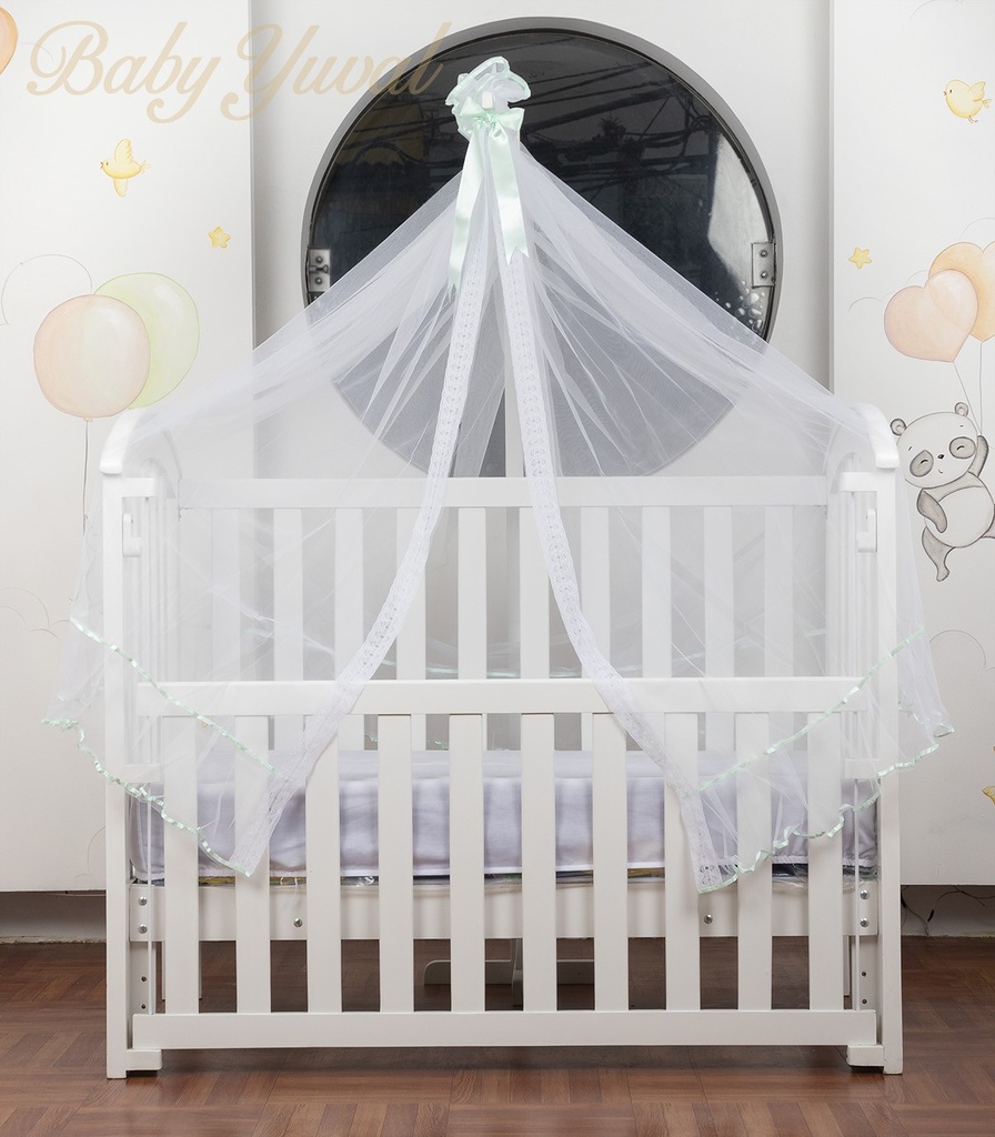 [TU0101372] Tul de Cama Cuna | Verde Agua