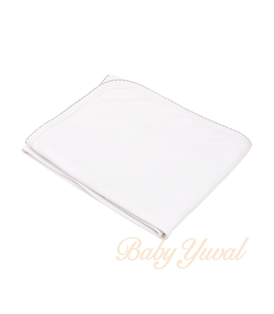 [MA0101602] Manta Pima Doble Algodón | Blanco Grey Premium