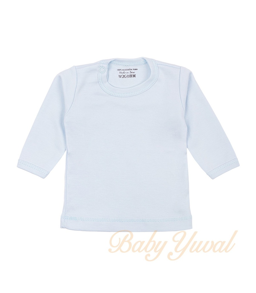 [PO0101636] Polo Prematuro de Algodón Pima | Celeste