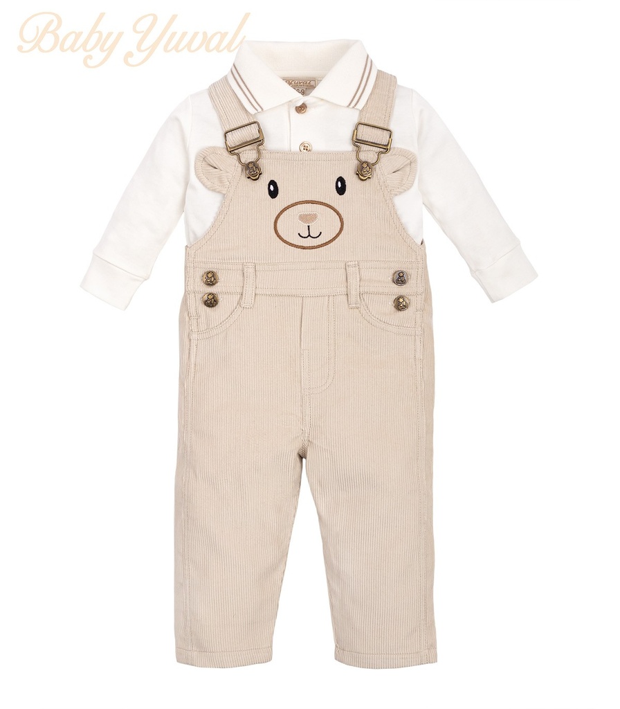 [SE0101688] Set Overall y Polo Camisero de Algodón | Colección Teddy (6 a 9 meses)