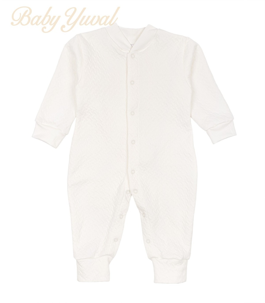 [EN0101718] Enterizo Jacquard Algodón sin pie | Crema (12 a 18 meses)