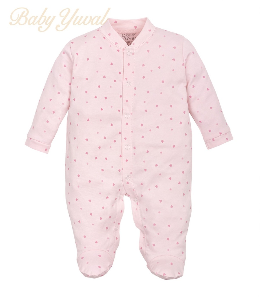 [EN0101892] Enterizo de 100% Algodón | Corazones Rosas (0 a 3 meses)