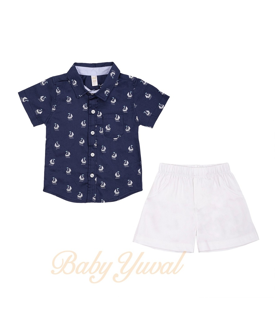 [SE0101903] Set Camisero y Short | Vasco (6 a 12 meses)