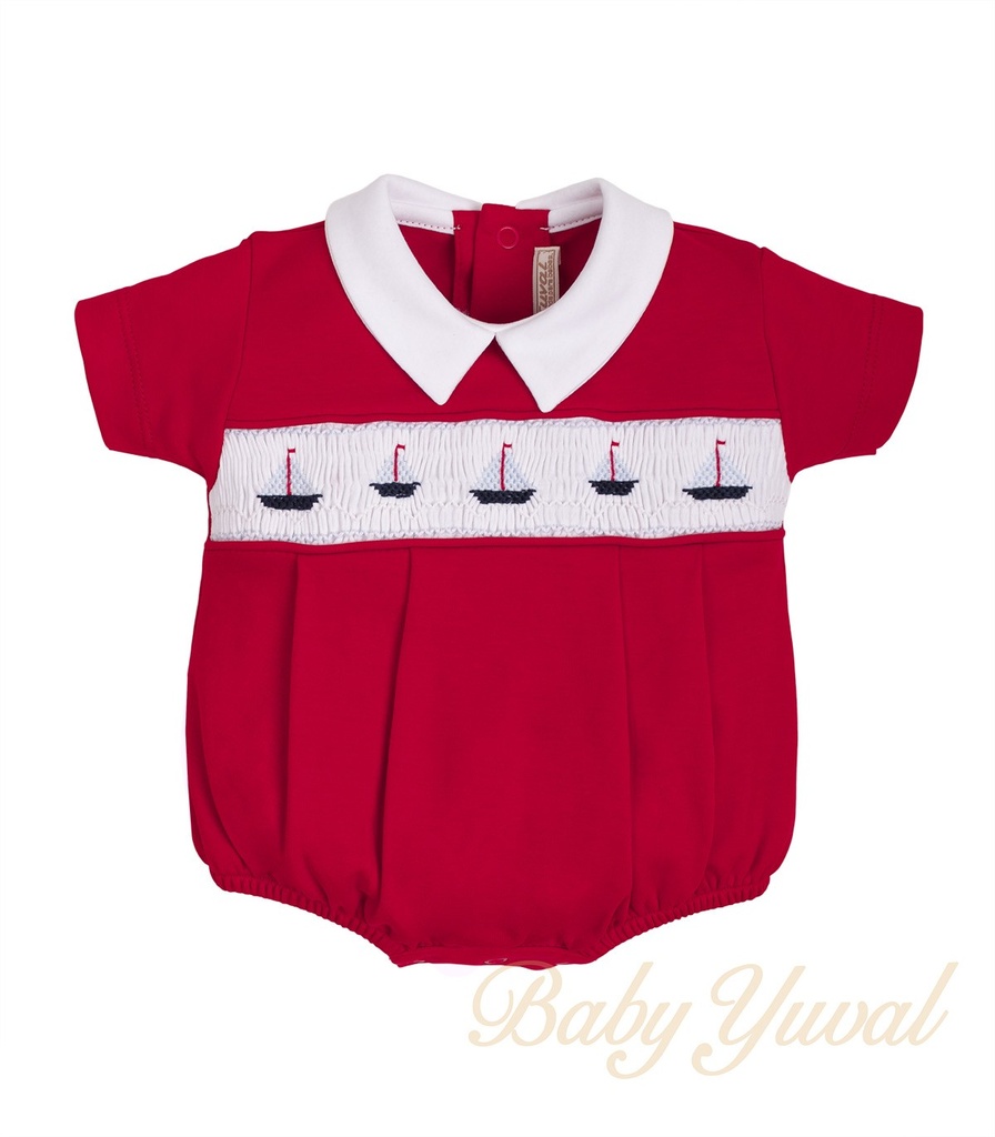 [RO0102075] Romper Bombacho | Navidad Barquitos (0 a 3 meses)