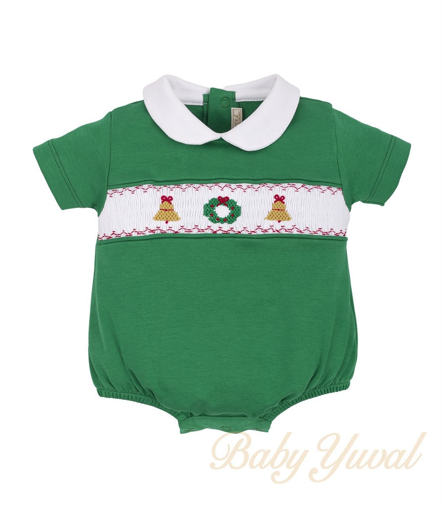 [RO0102083] Romper Bombacho | Navidad Campanitas (0 a 3 meses)