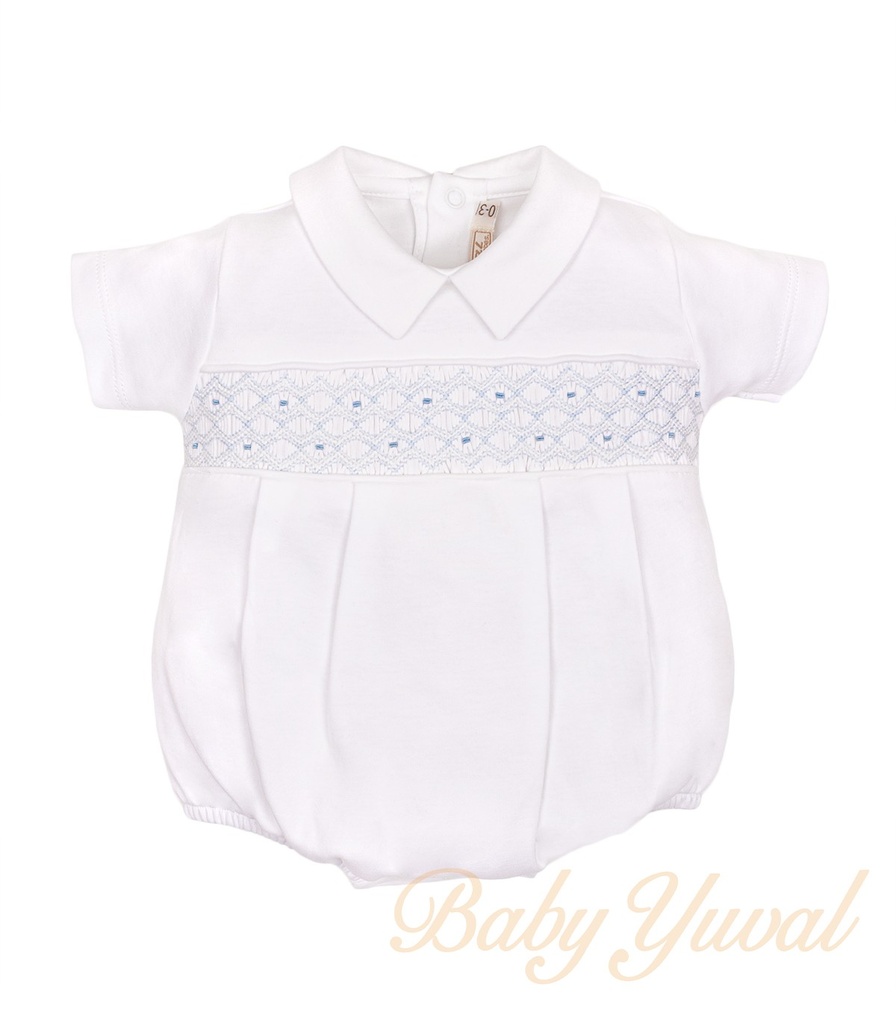[RO0102108] Romper Bombacho | Rococo White Sky (Recien Nacido (RN))